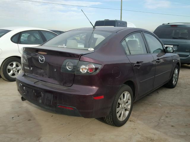 JM1BK32F381850460 - 2008 MAZDA 3 I PURPLE photo 4