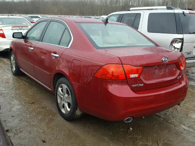 KNAGE224X95338997 - 2009 KIA OPTIMA LX RED photo 3