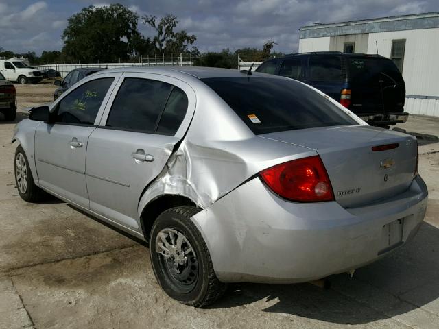 1G1AT58H697287182 - 2009 CHEVROLET COBALT LT SILVER photo 3