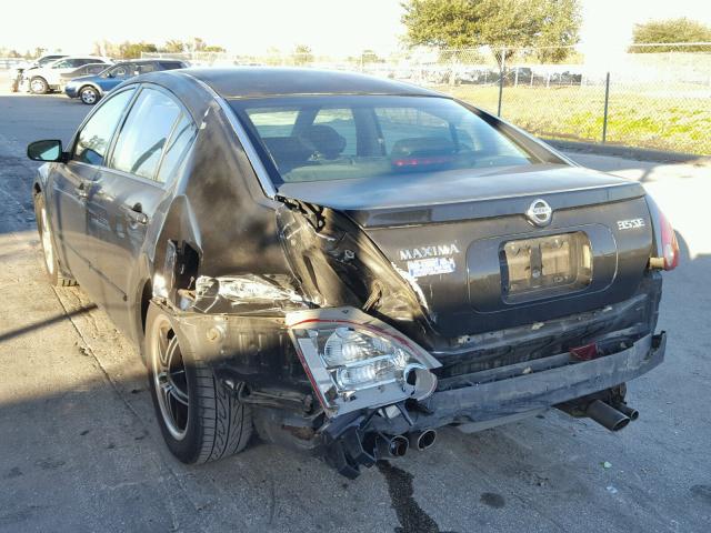 1N4BA41EX4C855497 - 2004 NISSAN MAXIMA SE BLACK photo 3