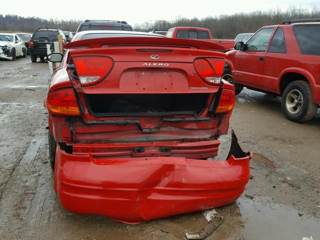 1G3NL52F93C272545 - 2003 OLDSMOBILE ALERO GL RED photo 9