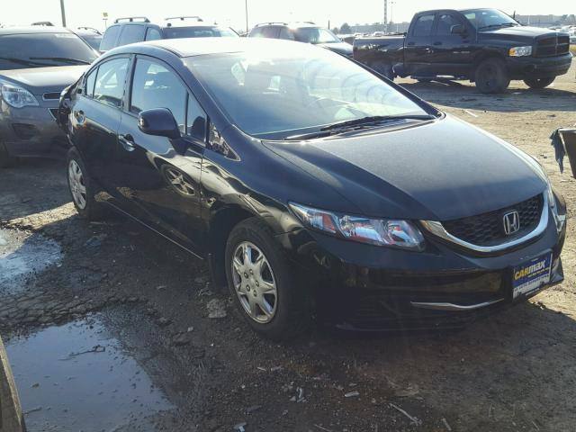 19XFB2F58DE039743 - 2013 HONDA CIVIC LX BLACK photo 1