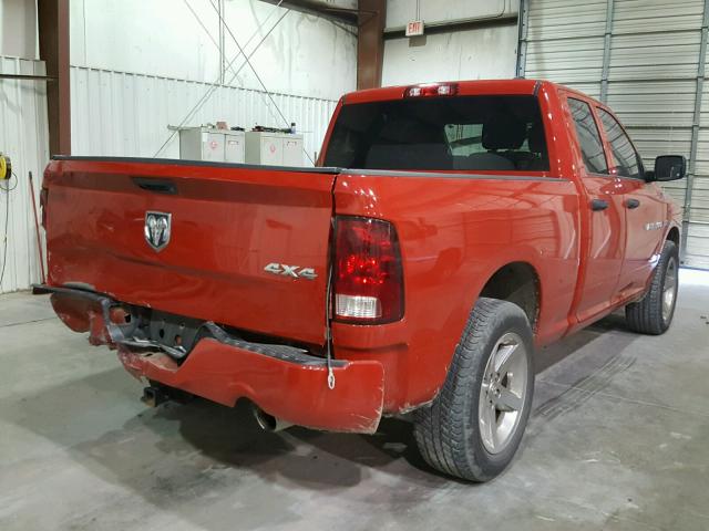 1C6RD7FT7CS251281 - 2012 DODGE RAM 1500 S RED photo 4