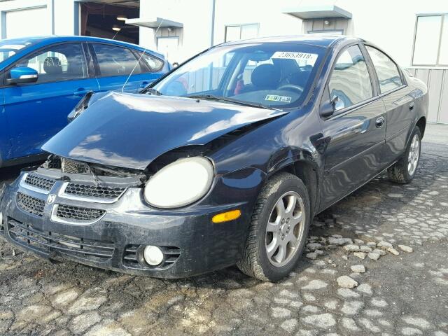 1B3ES56C84D543787 - 2004 DODGE NEON SXT BLACK photo 2