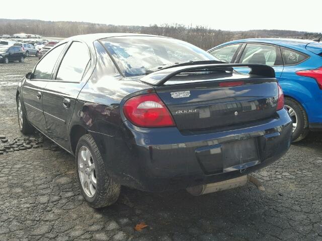 1B3ES56C84D543787 - 2004 DODGE NEON SXT BLACK photo 3