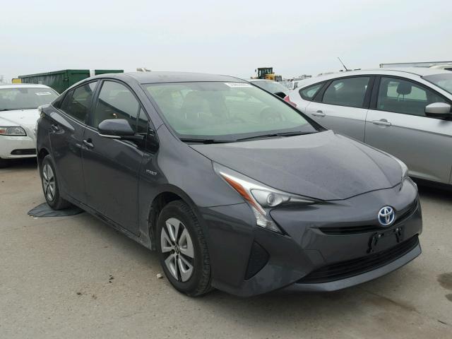 JTDKARFU2G3509617 - 2016 TOYOTA PRIUS GRAY photo 1