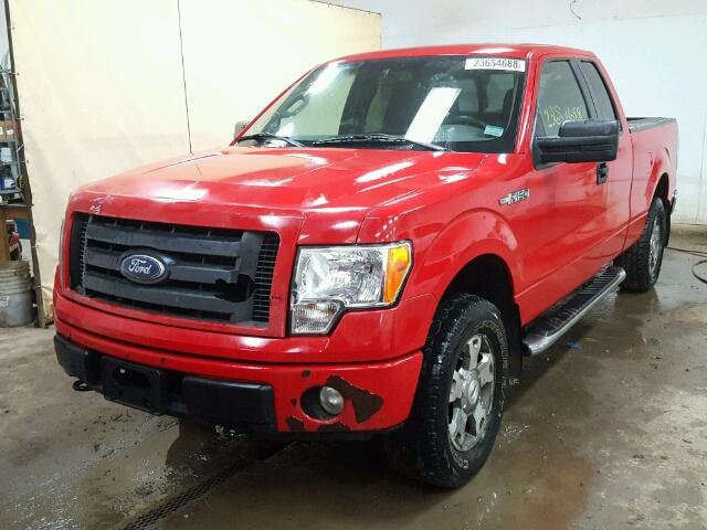 1FTEX1E83AKE10285 - 2010 FORD F150 SUPER RED photo 2