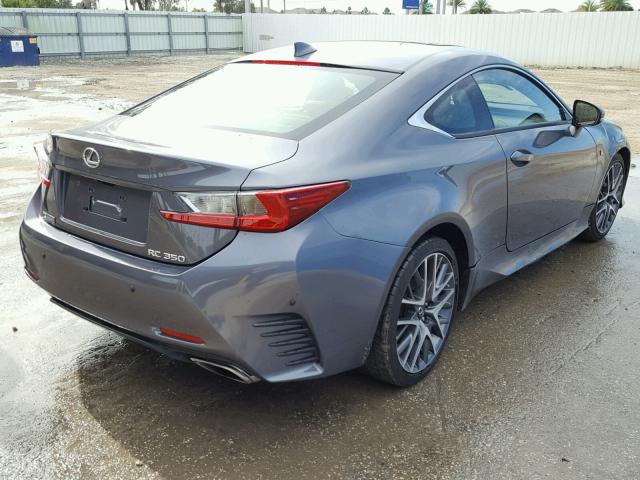 JTHHE5BC2G5012901 - 2016 LEXUS RC 350 GRAY photo 4