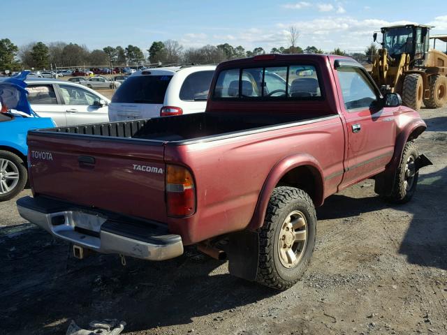 4TAPM62N0YZ628626 - 2000 TOYOTA TACOMA RED photo 4