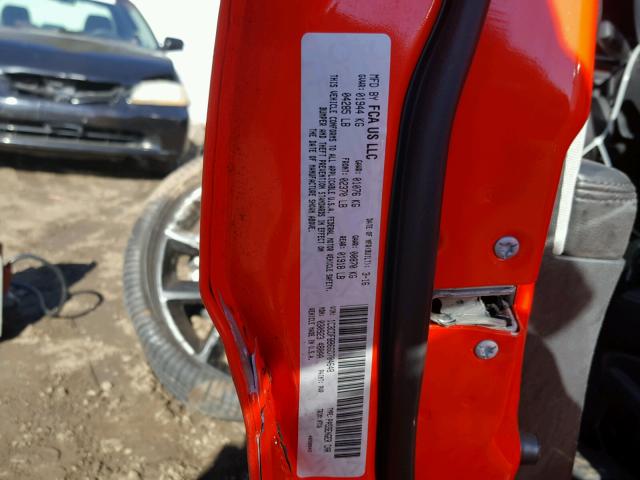 1C3CDFBB6GD704648 - 2016 DODGE DART SXT ORANGE photo 10