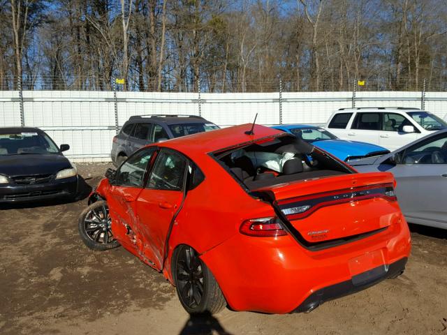 1C3CDFBB6GD704648 - 2016 DODGE DART SXT ORANGE photo 3