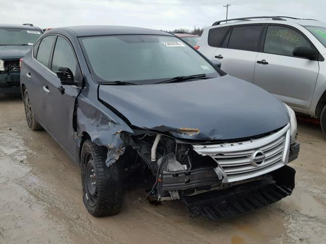 3N1AB7AP9EY323644 - 2014 NISSAN SENTRA S BLUE photo 1