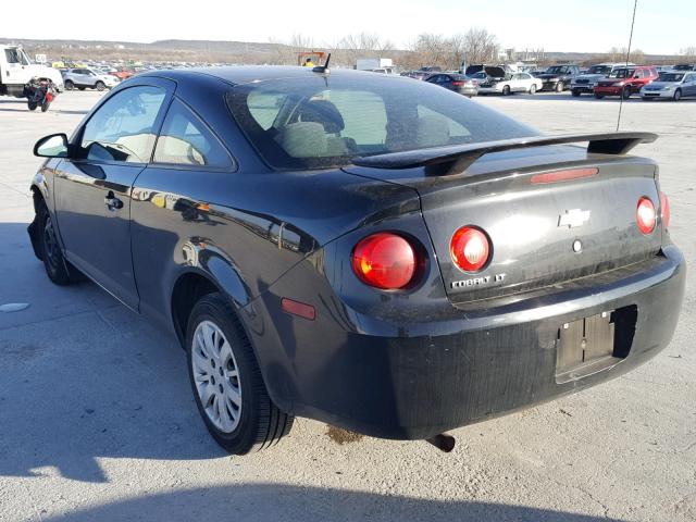 1G1AT18H697138585 - 2009 CHEVROLET COBALT LT BLACK photo 3