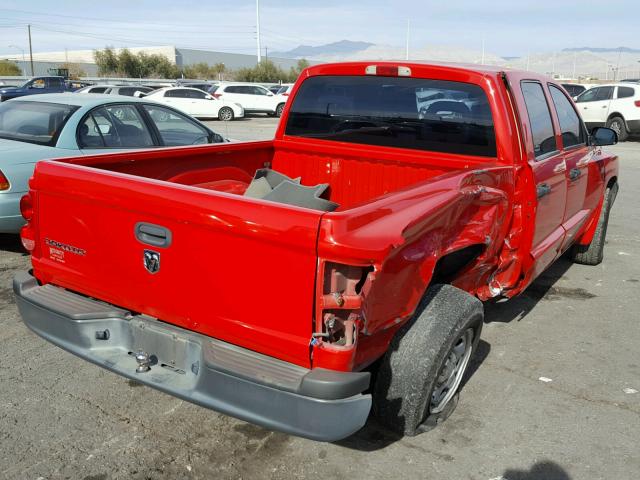 1D7HE28K96S533361 - 2006 DODGE DAKOTA QUA RED photo 4