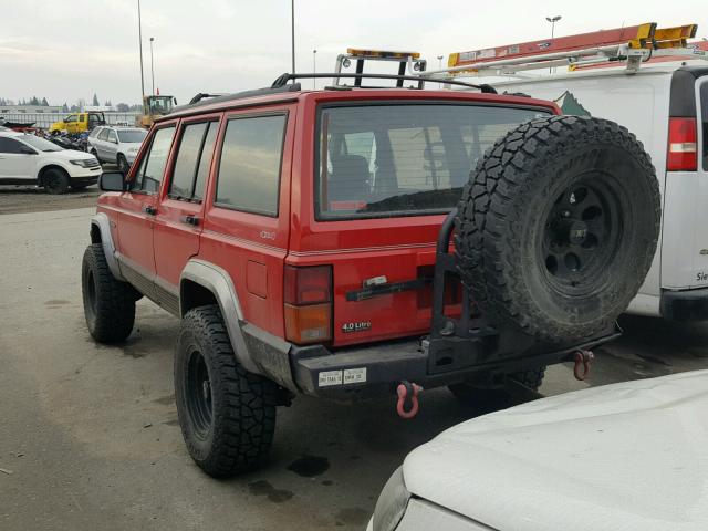 1J4FJ78S3PL602657 - 1993 JEEP CHEROKEE C RED photo 3