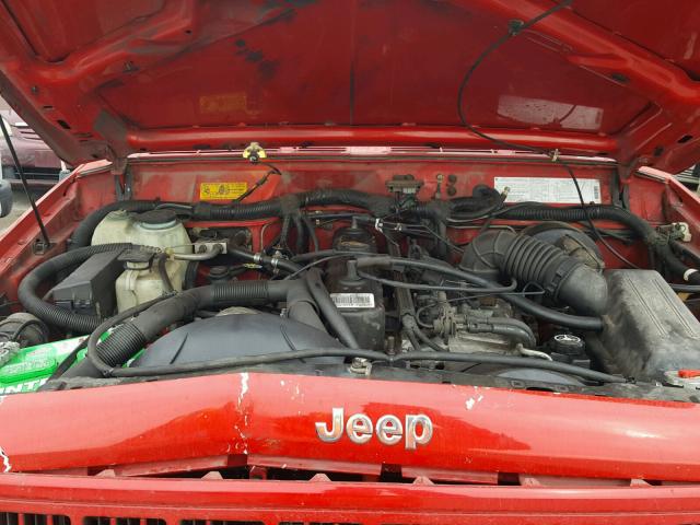 1J4FJ78S3PL602657 - 1993 JEEP CHEROKEE C RED photo 7