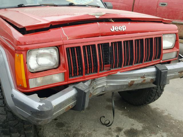 1J4FJ78S3PL602657 - 1993 JEEP CHEROKEE C RED photo 9