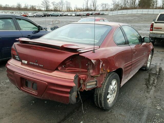 1G2NF12E71M641664 - 2001 PONTIAC GRAND AM S MAROON photo 4