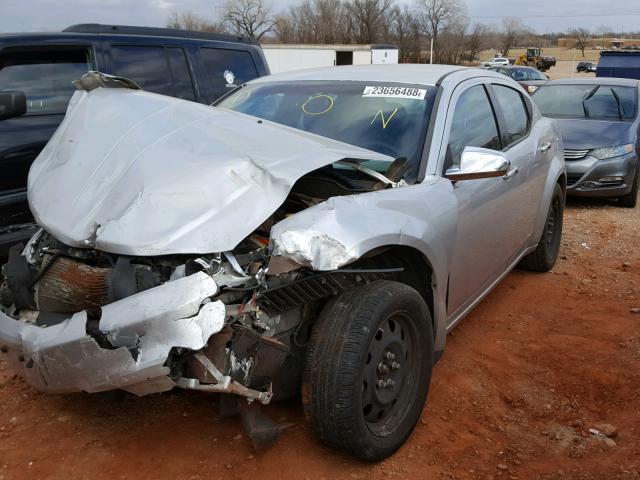 1B3BD4FB7BN509586 - 2011 DODGE AVENGER EX SILVER photo 2