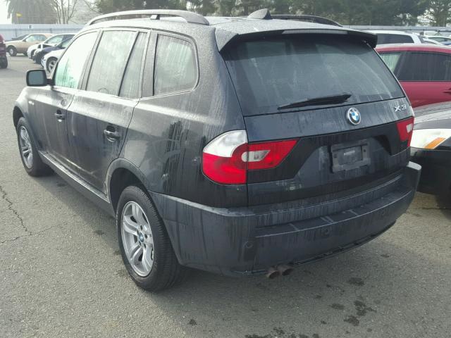 WBXPA93445WD11472 - 2005 BMW X3 3.0I BLACK photo 3