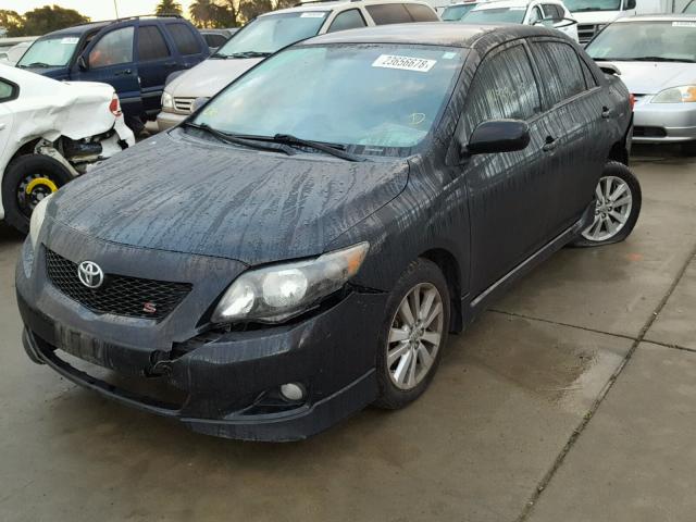 1NXBU40E79Z164315 - 2009 TOYOTA COROLLA BA BLACK photo 2