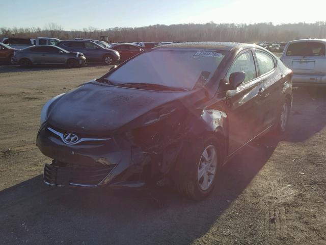 KMHDH4AE6EU179667 - 2014 HYUNDAI ELANTRA SE BLACK photo 2