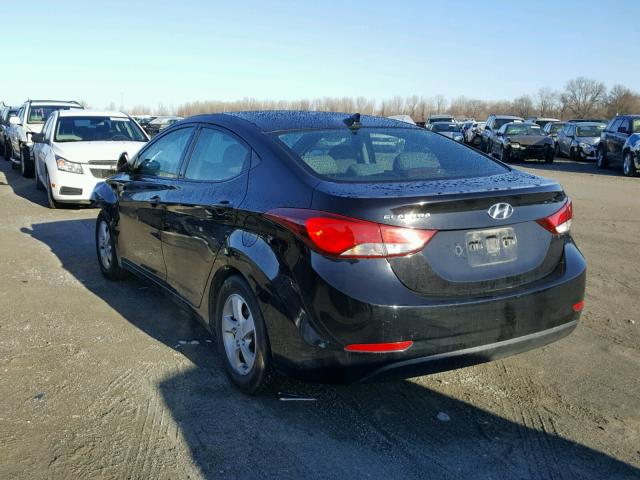 KMHDH4AE6EU179667 - 2014 HYUNDAI ELANTRA SE BLACK photo 3