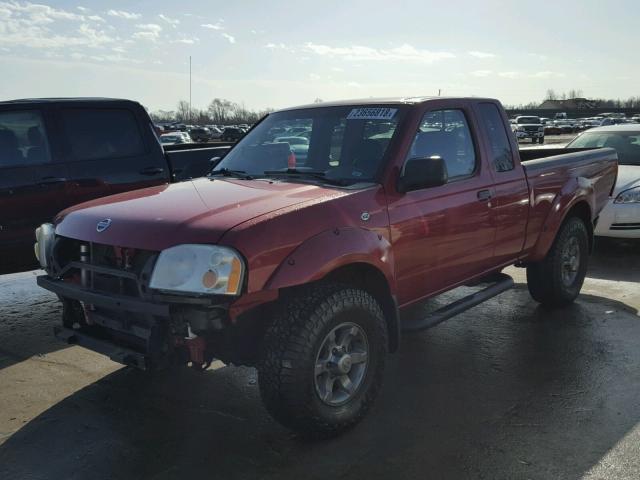 1N6ED26YX3C421890 - 2003 NISSAN FRONTIER K RED photo 2