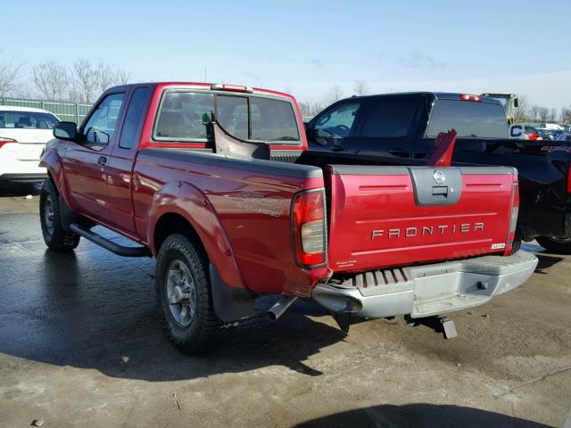 1N6ED26YX3C421890 - 2003 NISSAN FRONTIER K RED photo 3