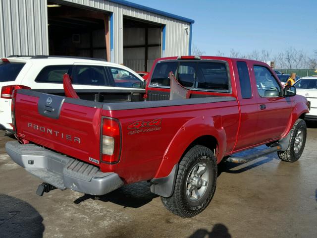 1N6ED26YX3C421890 - 2003 NISSAN FRONTIER K RED photo 4