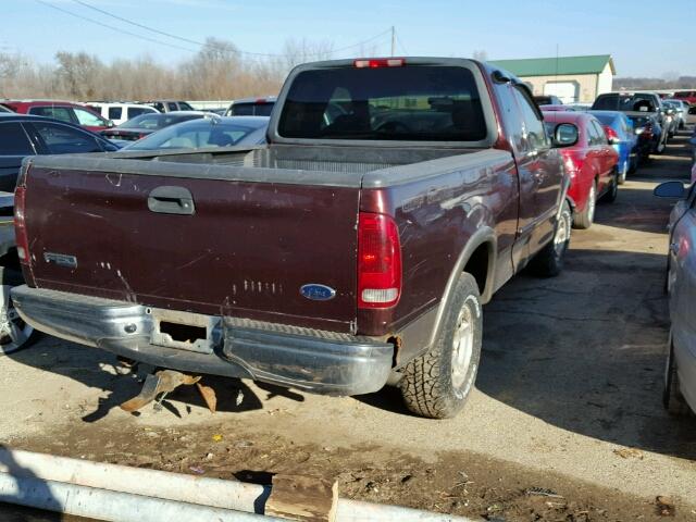 2FTRX18W61CA31152 - 2001 FORD F150 MAROON photo 4