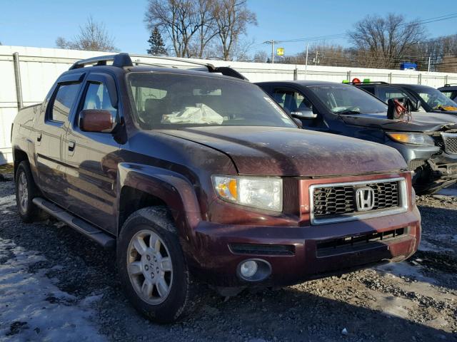 2HJYK16587H536413 - 2007 HONDA RIDGELINE BURGUNDY photo 1