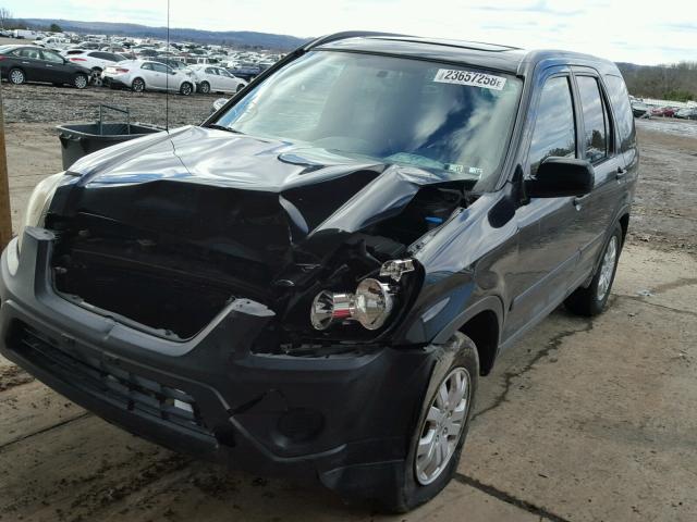 SHSRD788X5U344483 - 2005 HONDA CR-V EX BLACK photo 2