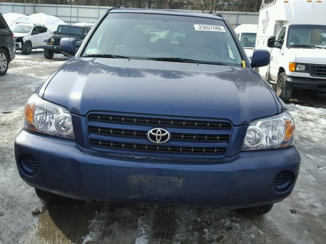 JTEHF21A730148053 - 2003 TOYOTA HIGHLANDER BLUE photo 9