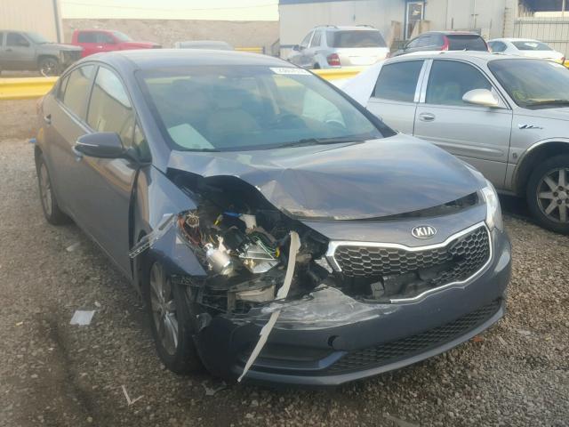 KNAFX4A69E5098369 - 2014 KIA FORTE LX BLUE photo 1