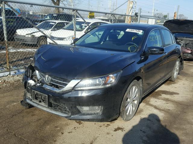 1HGCR2F72EA280462 - 2014 HONDA ACCORD EX BLACK photo 2