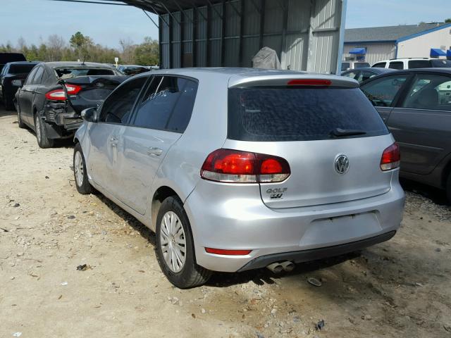 WVWDB7AJ2CW297785 - 2012 VOLKSWAGEN GOLF SILVER photo 3