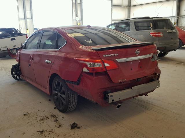 3N1AB7AP5HY279078 - 2017 NISSAN SENTRA S RED photo 3