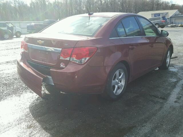 1G1PF5SCXC7286588 - 2012 CHEVROLET CRUZE LT MAROON photo 4