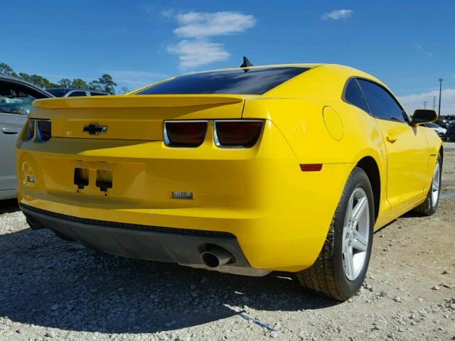 2G1FB1E31C9161585 - 2012 CHEVROLET CAMARO LT YELLOW photo 4