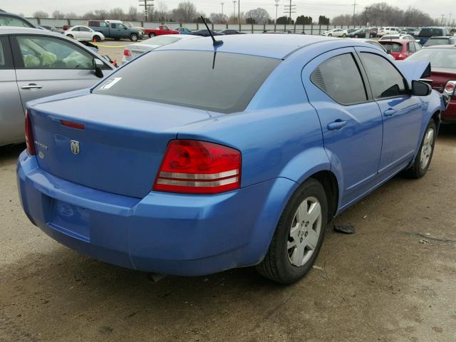 1B3LC46J68N239788 - 2008 DODGE AVENGER SE BLUE photo 4