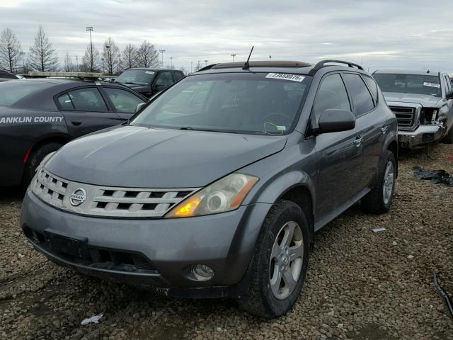 JN8AZ08W45W442338 - 2005 NISSAN MURANO SL CHARCOAL photo 2