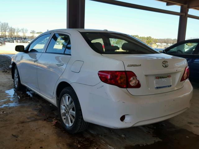 1NXBU4EE9AZ269130 - 2010 TOYOTA COROLLA BA WHITE photo 3