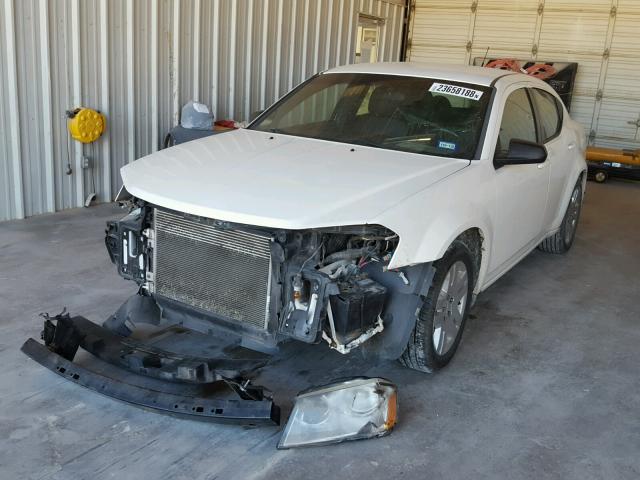 1B3BD4FBXBN523496 - 2011 DODGE AVENGER EX WHITE photo 2