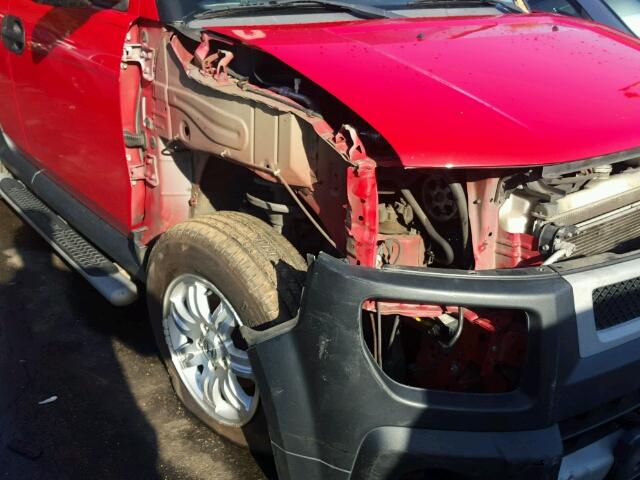 5J6YH28666L013255 - 2006 HONDA ELEMENT EX RED photo 9