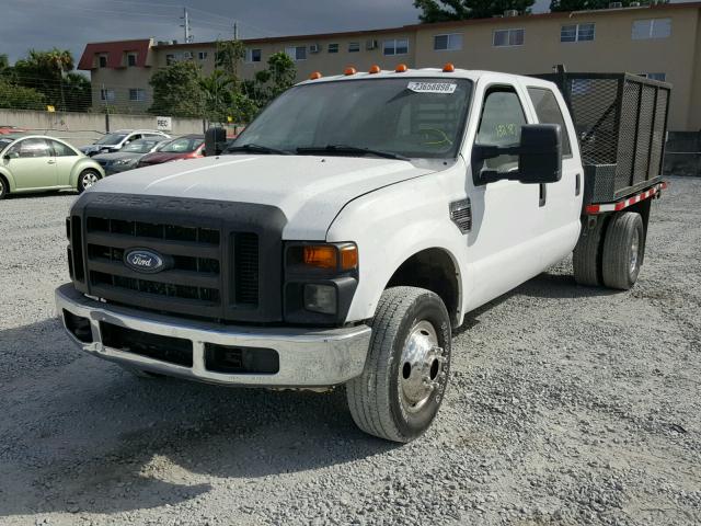 1FDWW37R98EA24161 - 2008 FORD F350 SUPER WHITE photo 2