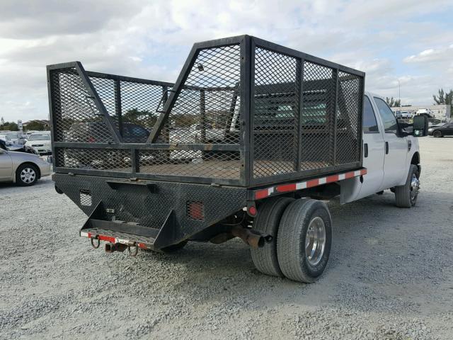 1FDWW37R98EA24161 - 2008 FORD F350 SUPER WHITE photo 4