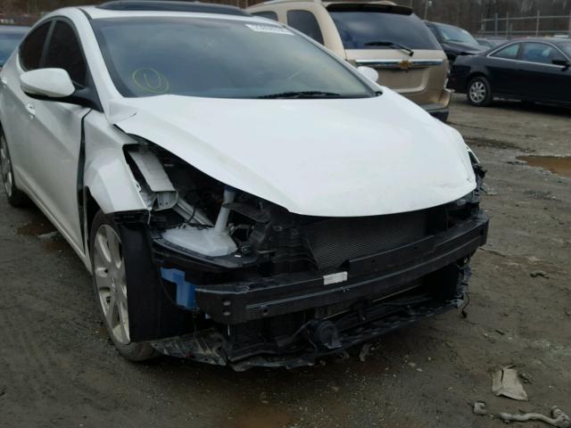 5NPDH4AE8DH423834 - 2013 HYUNDAI ELANTRA GL WHITE photo 9