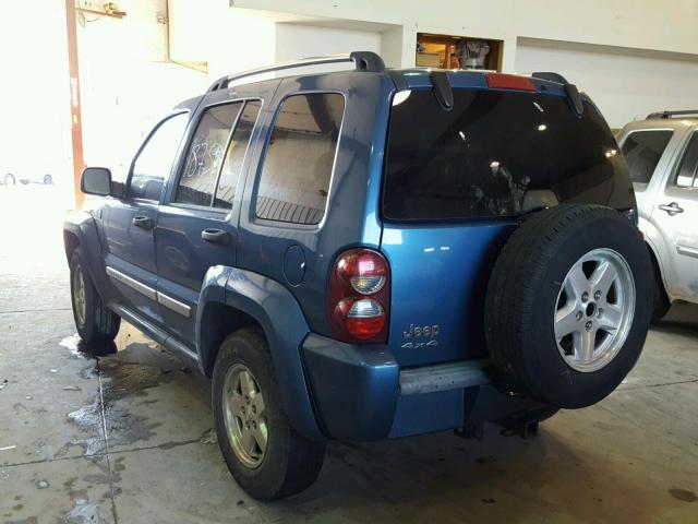 1J4GL58545W659684 - 2005 JEEP LIBERTY LI BLUE photo 3