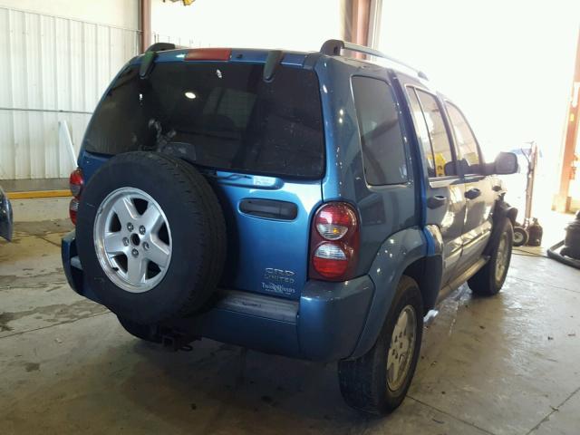 1J4GL58545W659684 - 2005 JEEP LIBERTY LI BLUE photo 4